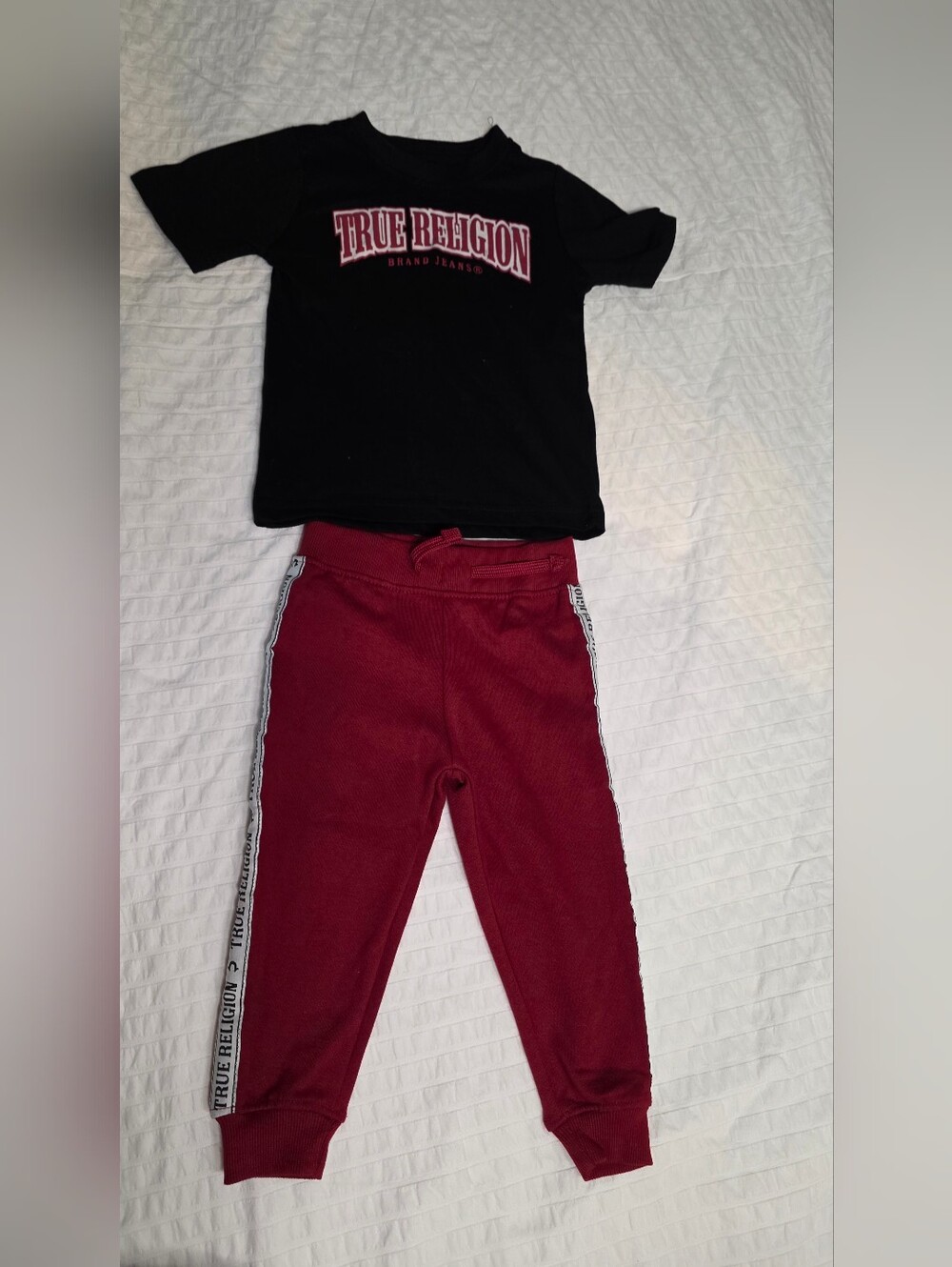True.religion Brand Jeans Set Size 3T Joggers & Tee Shirt